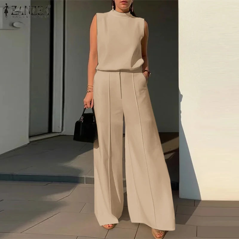 The Sorelle Executive Wide‑Leg Suit Set