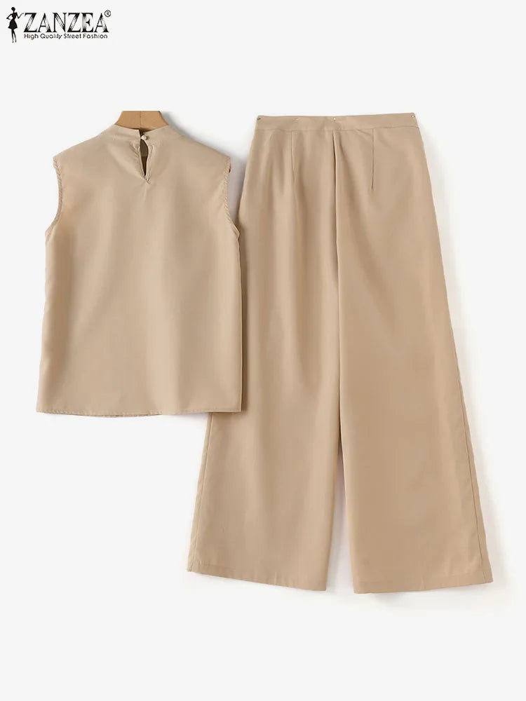 The Sorelle Executive Wide‑Leg Suit Set