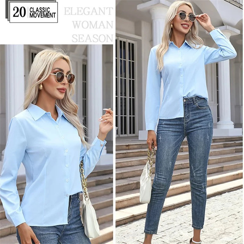 The Solenne Classic Collar Blouse