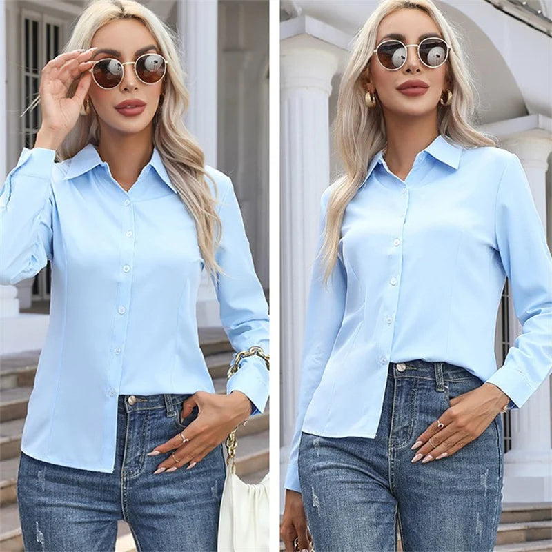 The Solenne Classic Collar Blouse