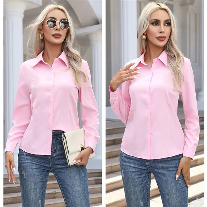 The Solenne Classic Collar Blouse