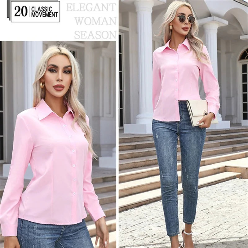 The Solenne Classic Collar Blouse