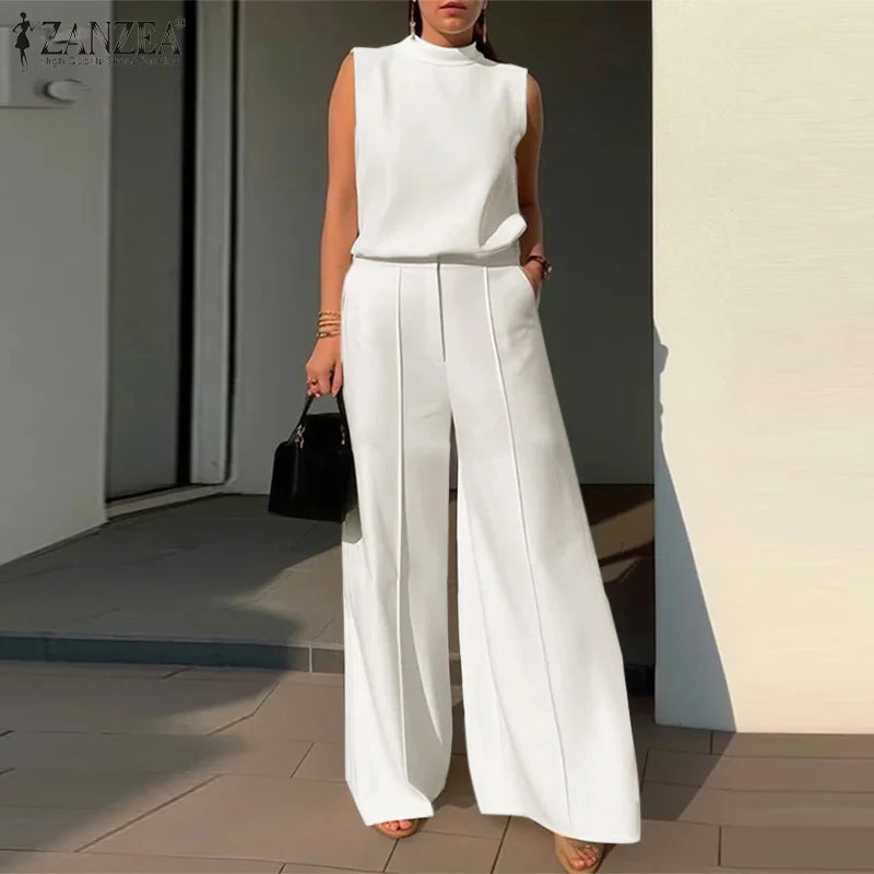 The Sorelle Executive Wide‑Leg Suit Set